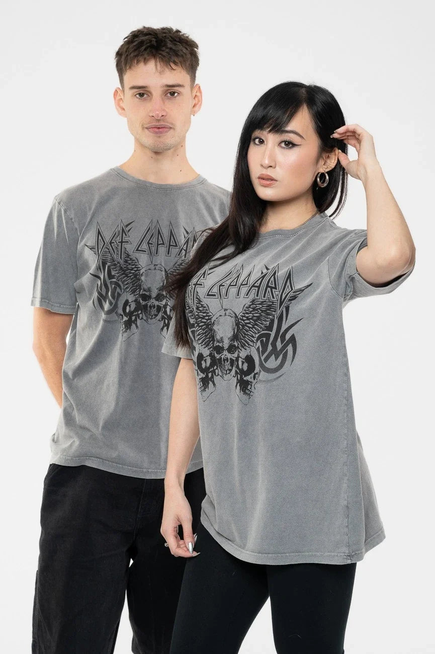 Def Leppard Tribal Skull Limited Edition 999 Only - Adult & Kids T-Shirts, Sweatshirts & Hoodies apparel design preview 1