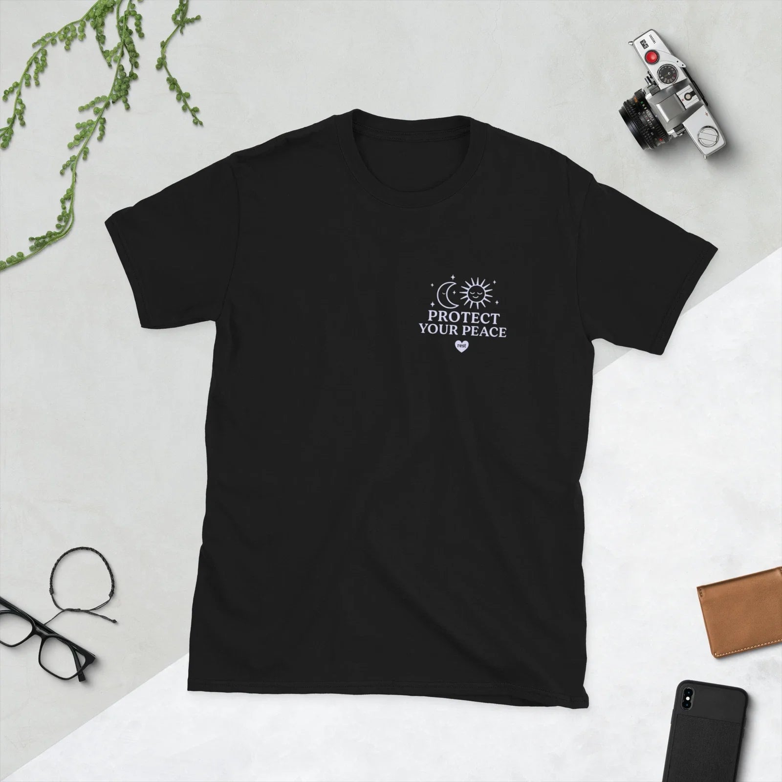 Protect Your Peace Minimalist Mental Health Self Love - Adult & Kids T-Shirts, Sweatshirts & Hoodies apparel design preview 1