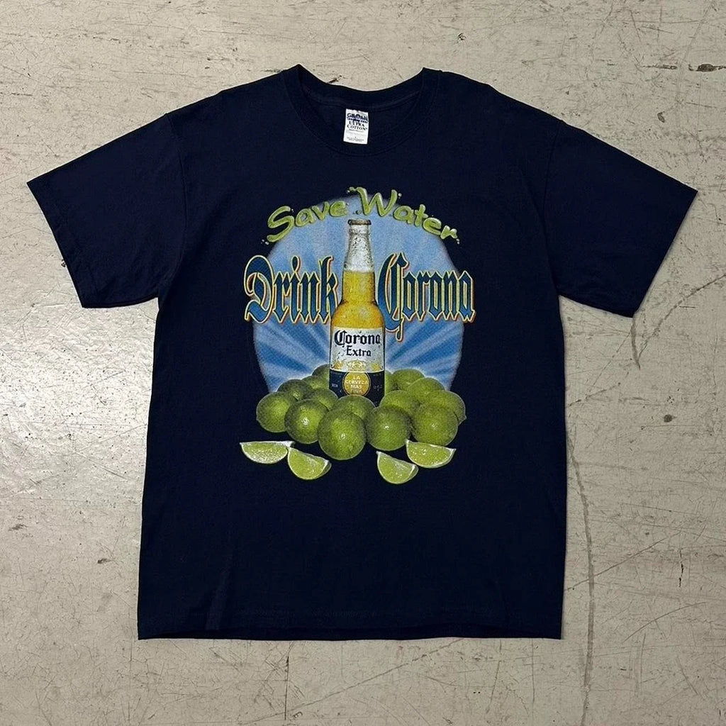 Y2K Drink Corona Save Water Funny - Adult & Kids T-Shirts, Sweatshirts & Hoodies apparel design preview 1