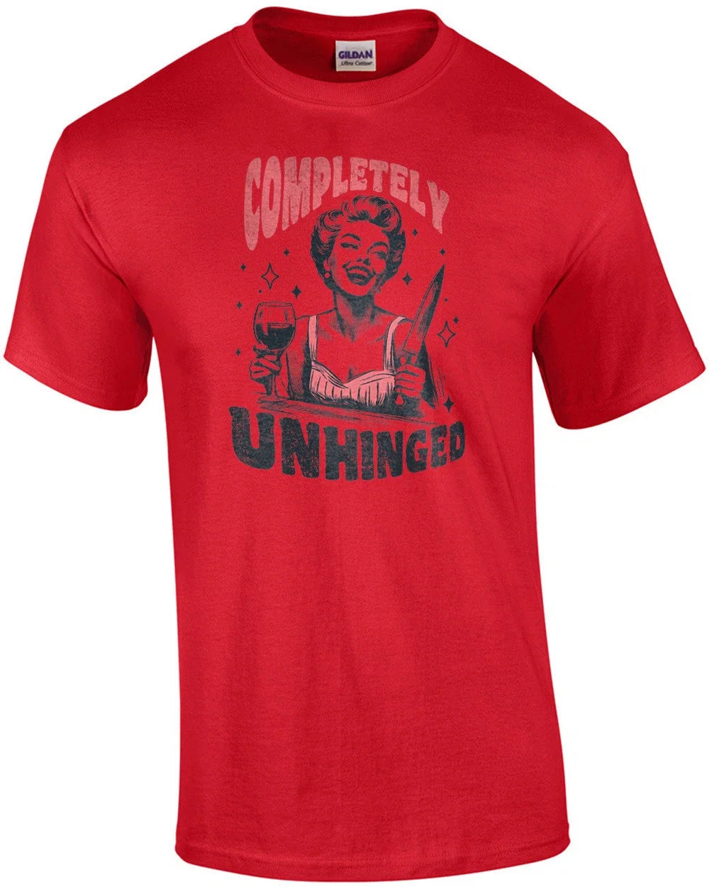 Completely Unhinged Funny Sarcastic Vintage Ladies - Adult & Kids T-Shirts, Sweatshirts & Hoodies apparel design preview 1