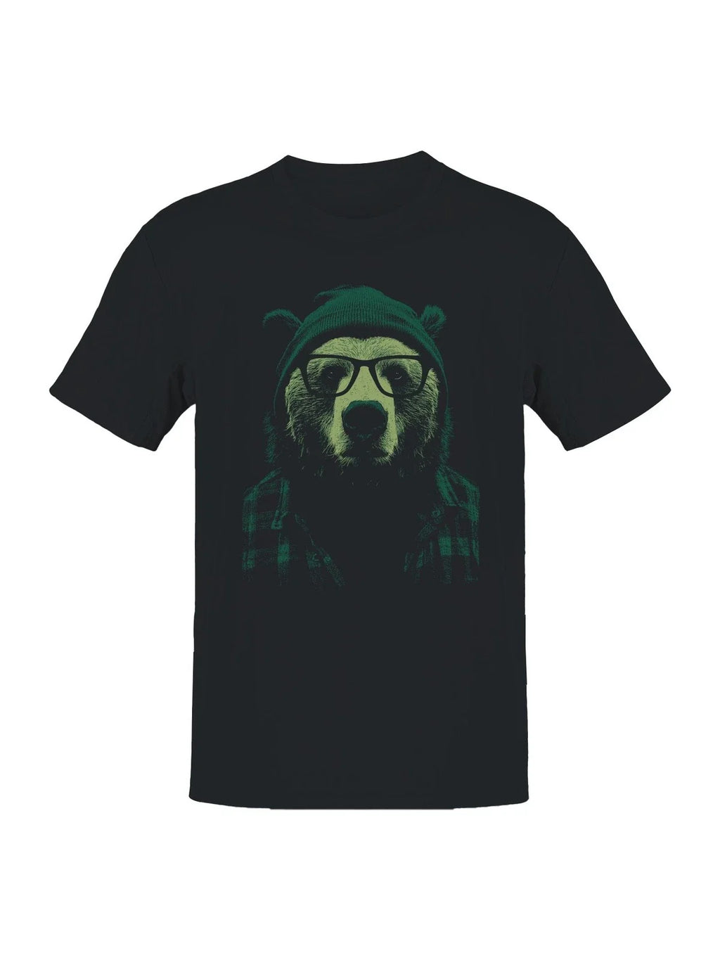 Hipster Bear: Cool Plaid Vibe Men's - Adult & Kids T-Shirts, Sweatshirts & Hoodies apparel design preview 1
