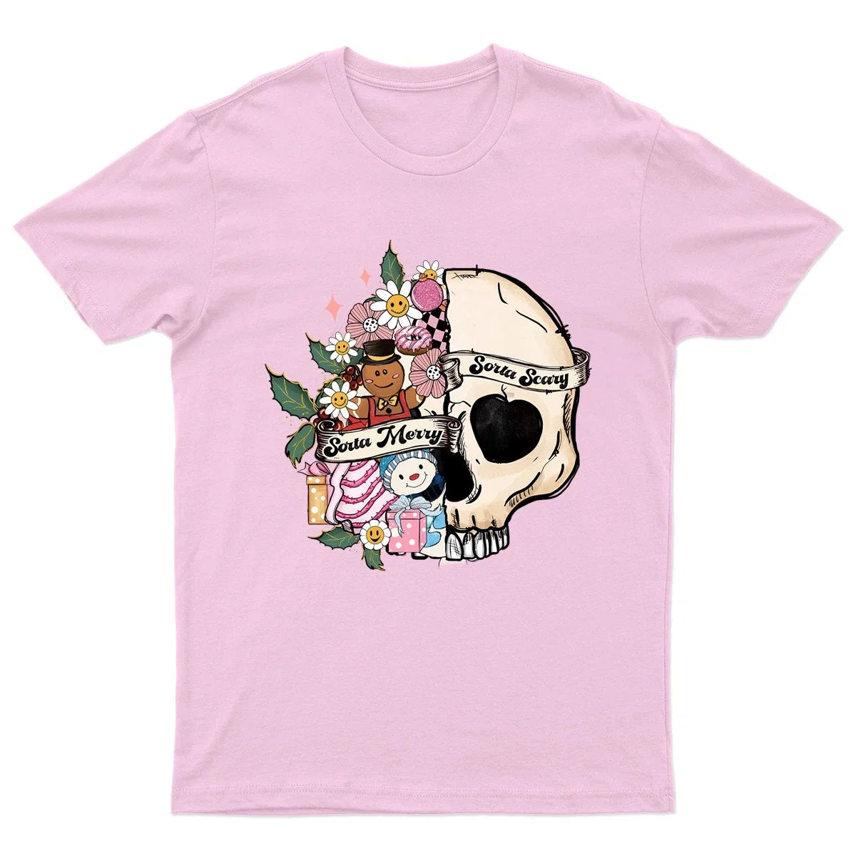 Spooky Christmas Holiday Skull Unisex Gift Retro - Adult & Kids T-Shirts, Sweatshirts & Hoodies apparel design preview 1