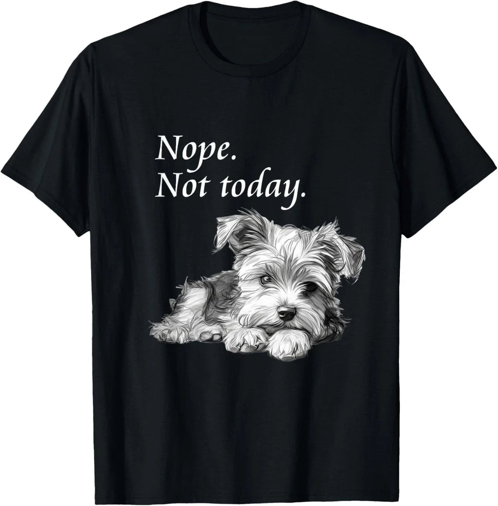 Funny Dog Adorable Yorkie Not Today Lazy Gift - Adult & Kids T-Shirts, Sweatshirts & Hoodies apparel design preview 1