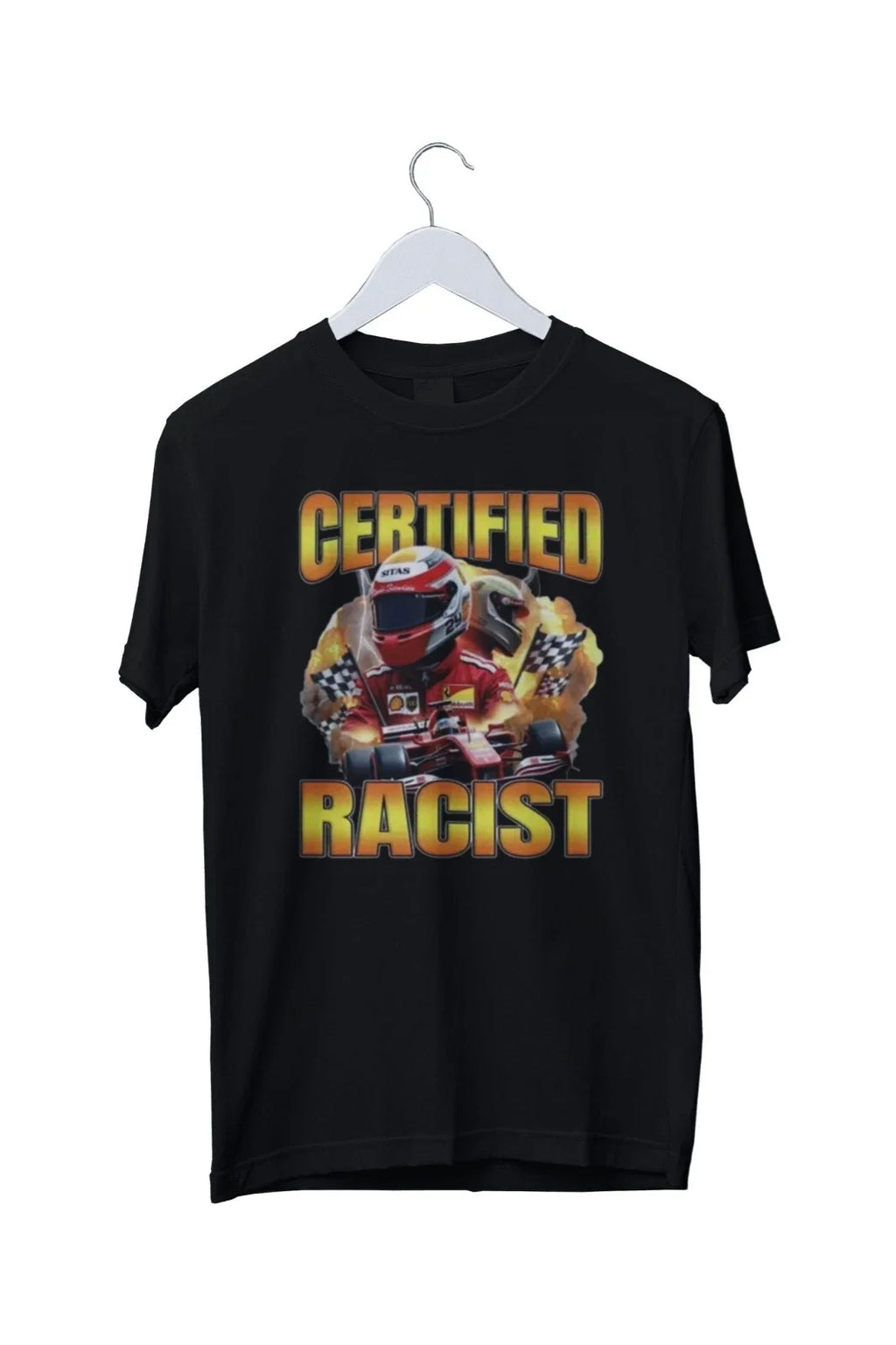 Professional Certified Racist Racing Graphic S M L XL - Adult & Kids T-Shirts, Sweatshirts & Hoodies apparel design preview 1