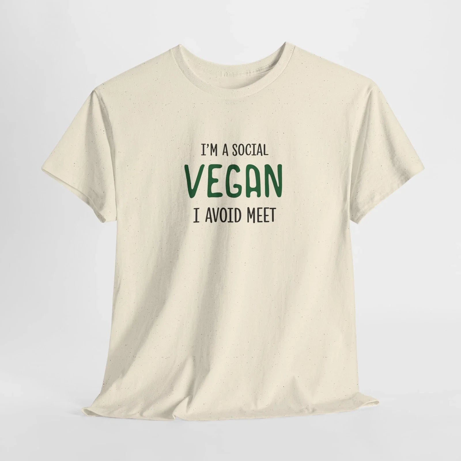 Funny Sarcastic I'm A Social Vegan, I Avoid Meet, - Adult & Kids T-Shirts, Sweatshirts & Hoodies apparel design preview 1