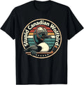 Canadian Wolf Bird Vintage Heated Hookey Loon Meme - Adult & Kids T-Shirts, Sweatshirts & Hoodies apparel design preview 1