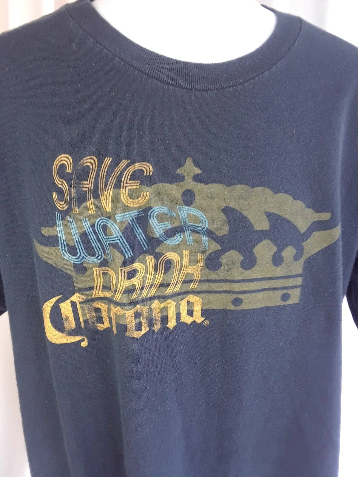 Corona Vitg 90s Save Water Drink Tourist L navy blue - Adult & Kids T-Shirts, Sweatshirts & Hoodies apparel design preview 1