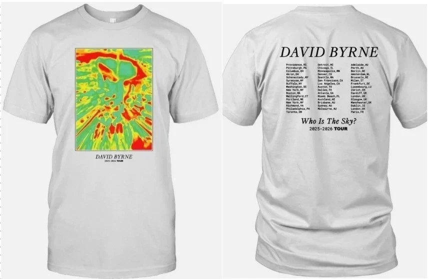David Byrne Who Is The Sky 2025 2026 Tour - Adult & Kids T-Shirts, Sweatshirts & Hoodies apparel design preview 1