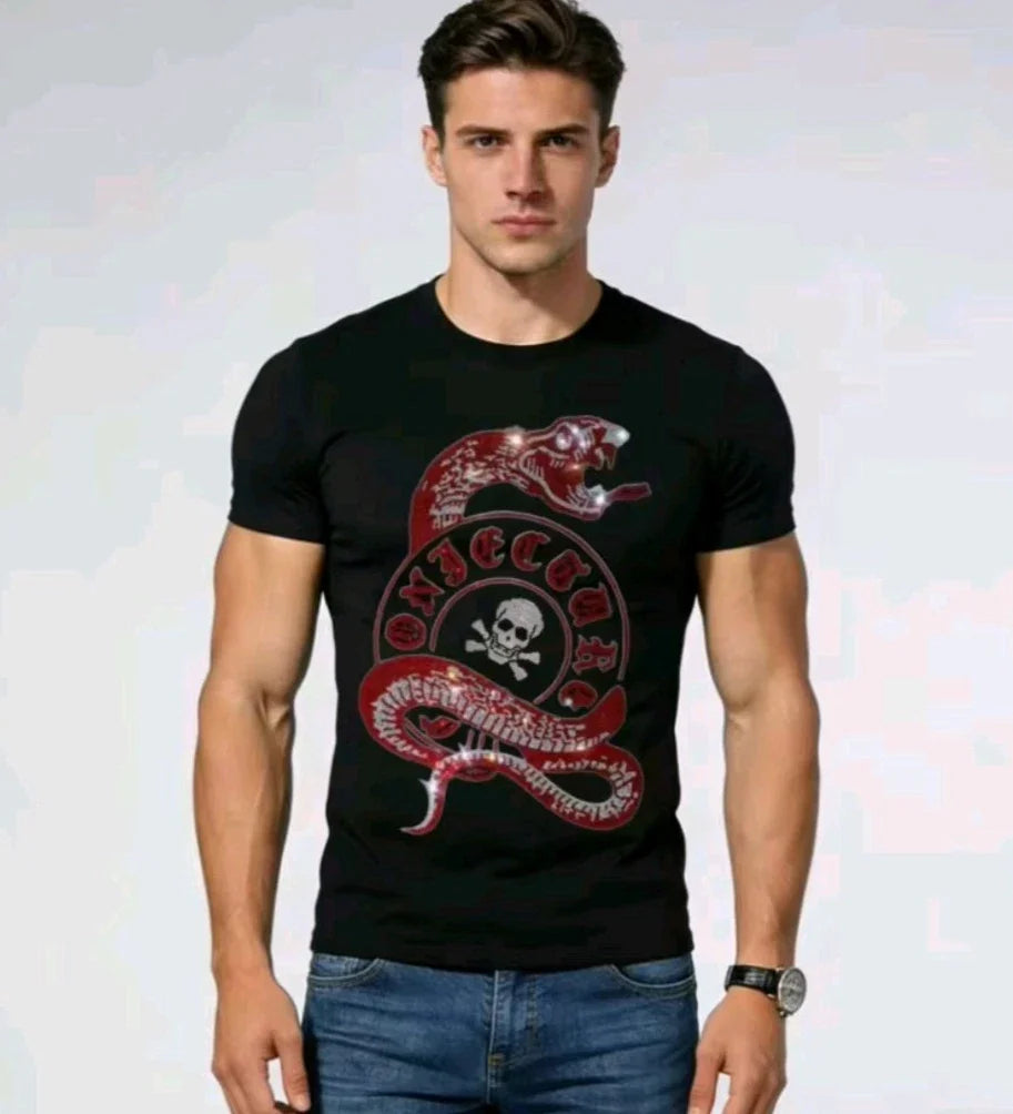New Men Luxury Diamond Snake Rhinestones Fashion - Adult & Kids T-Shirts, Sweatshirts & Hoodies apparel design preview 1