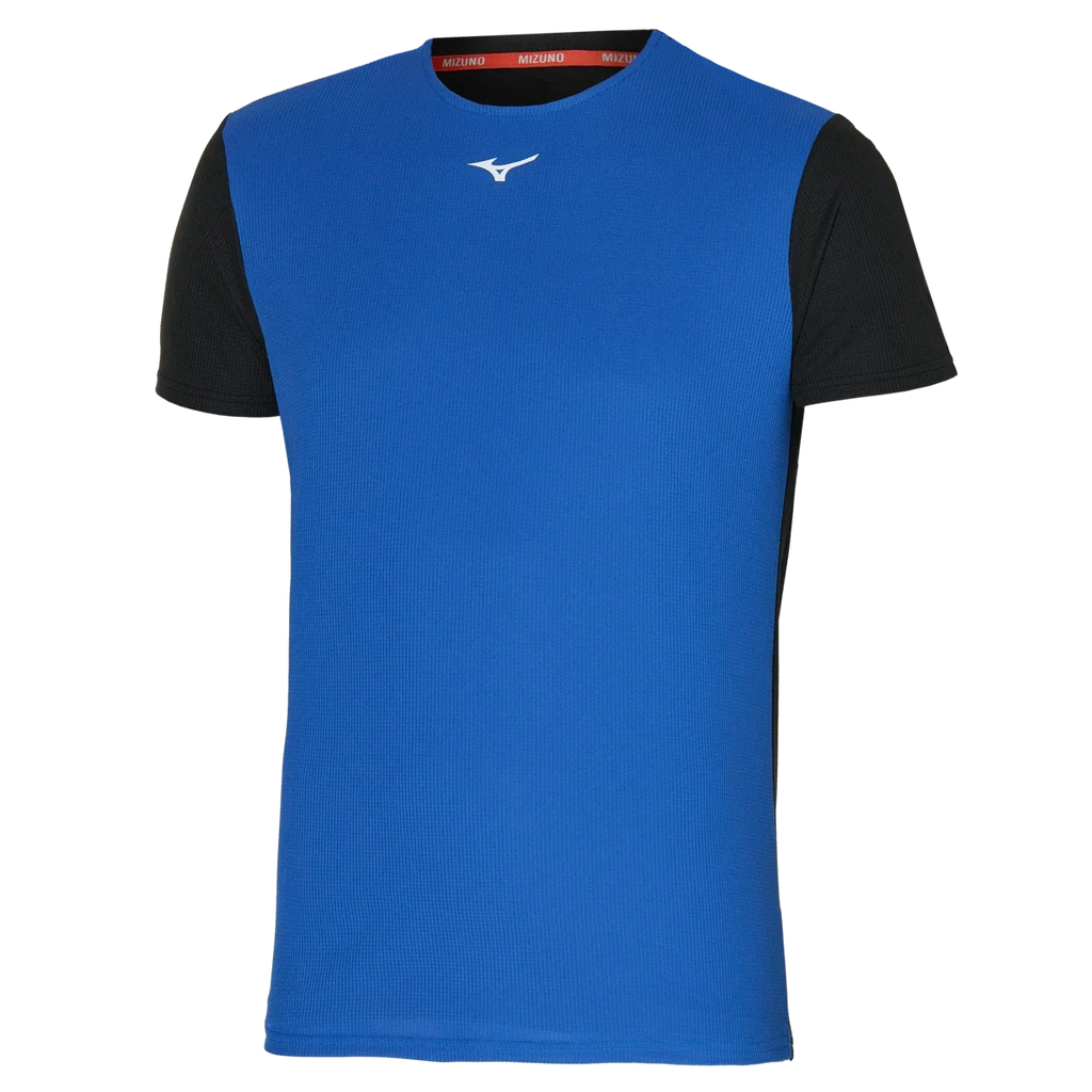 Mizuno Mens DRYAEROFLOW Gym Blue Black - Adult & Kids T-Shirts, Sweatshirts & Hoodies apparel design preview 1