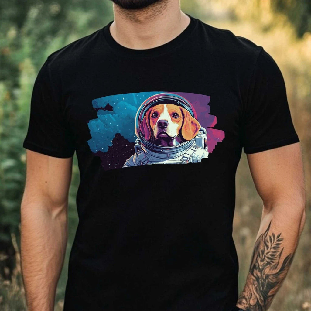 Mens Beagle as Astronaut Print Cotton Size XS to 5XL - Adult & Kids T-Shirts, Sweatshirts & Hoodies apparel design preview 1