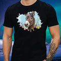 Mens Donkey Floral Print Cotton Size S to 5XL - Adult & Kids T-Shirts, Sweatshirts & Hoodies apparel design preview 1