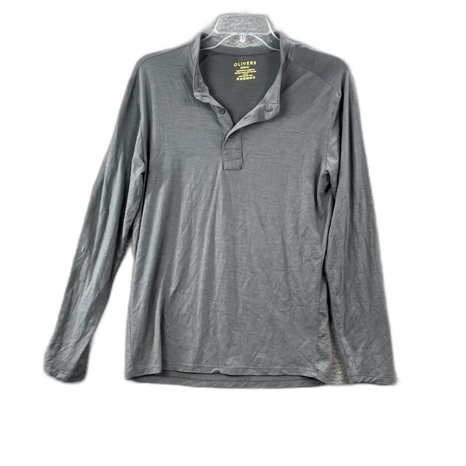 Olivers Henley Mens Medium Gray Streetwear Minimalist - Adult & Kids T-Shirts, Sweatshirts & Hoodies apparel design preview 1