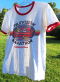 TELEVISION MARATHON CHAMPION Ringer Top Grunge Boho - Adult & Kids T-Shirts, Sweatshirts & Hoodies apparel design preview 1