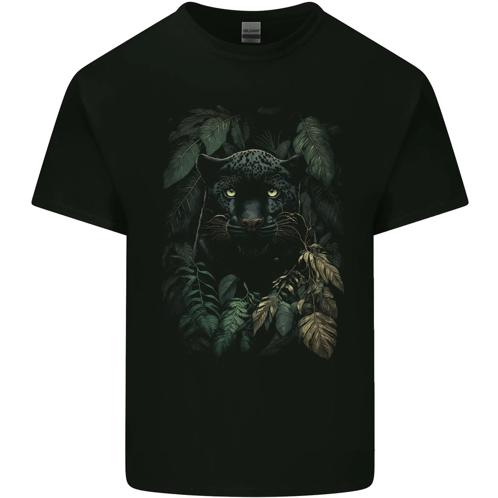 A Black Jaguar Wild Cat Mens Cotton Top - Adult & Kids T-Shirts, Sweatshirts & Hoodies apparel design preview 1