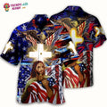 America Jesus Bless Hawaiian Trendy Aloha L682 - Adult & Kids T-Shirts, Sweatshirts & Hoodies apparel design preview 1
