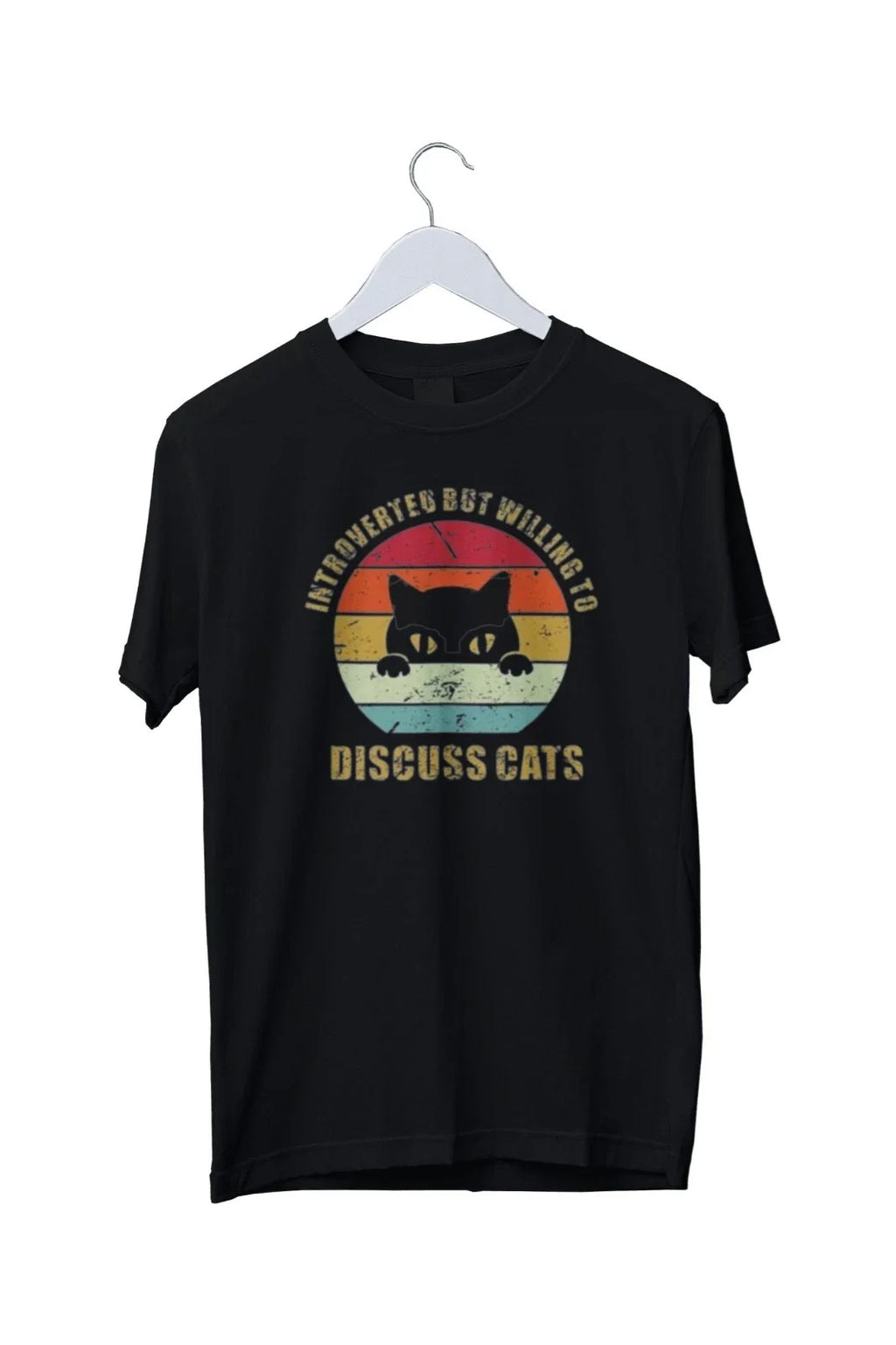 Introverted But Willing To Discuss Cats Graphic Mens - Adult & Kids T-Shirts, Sweatshirts & Hoodies apparel design preview 1