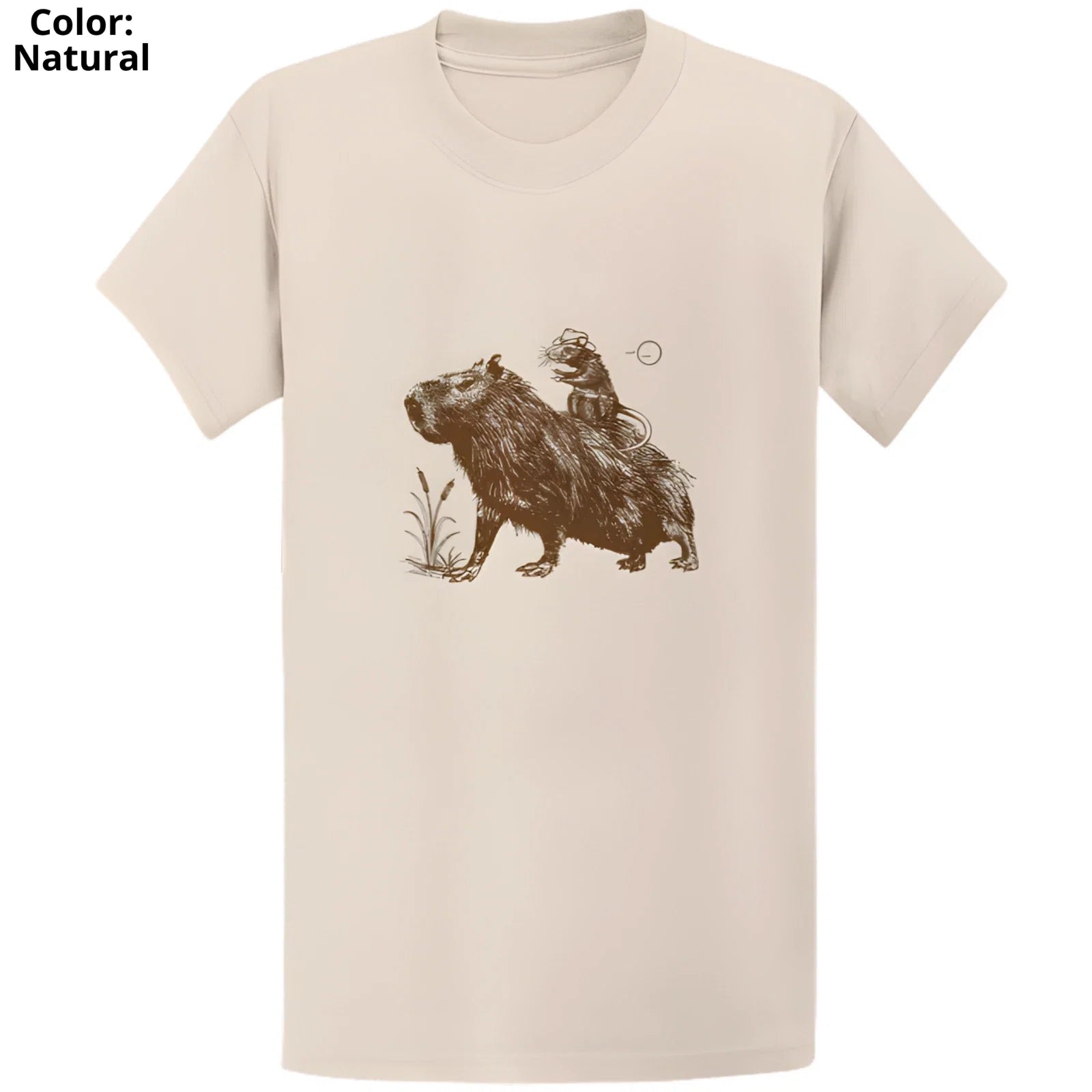 Gildan 5000 Cowboy Capybara Vintage Funny Western - Adult & Kids T-Shirts, Sweatshirts & Hoodies apparel design preview 1