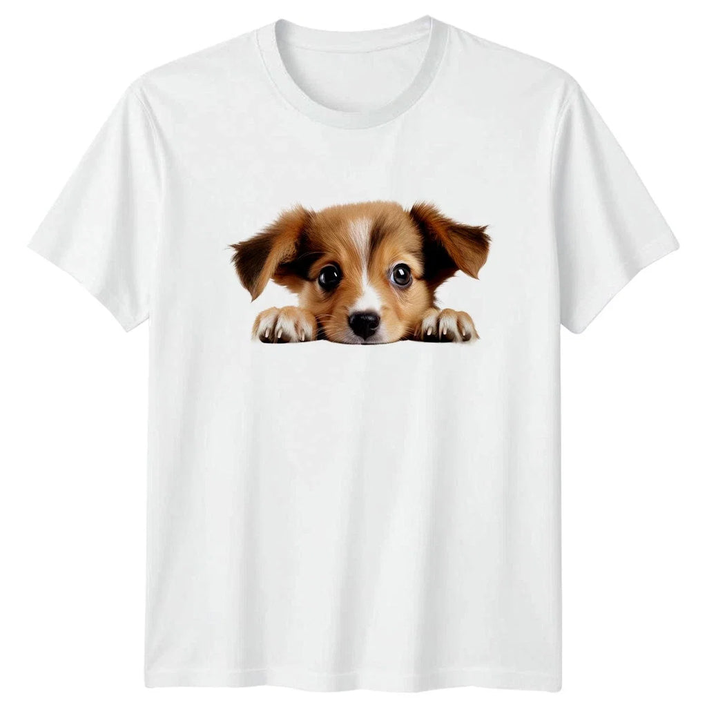 Cute Peeking Puppy Funny Dogs Birthday Gift For Him - Adult & Kids T-Shirts, Sweatshirts & Hoodies apparel design preview 1