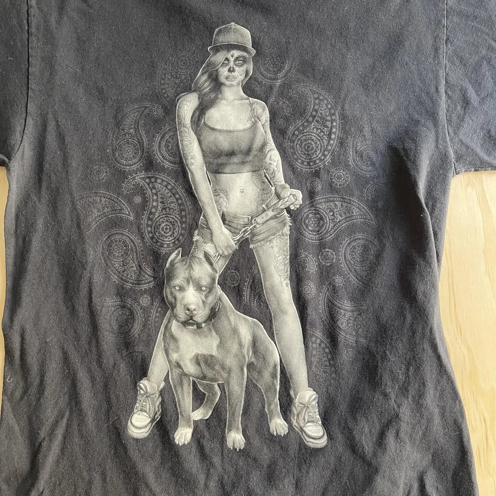 Vintage Y2K Skull Dog Graphic Tattoo Streetwear Mens - Adult & Kids T-Shirts, Sweatshirts & Hoodies apparel design preview 1