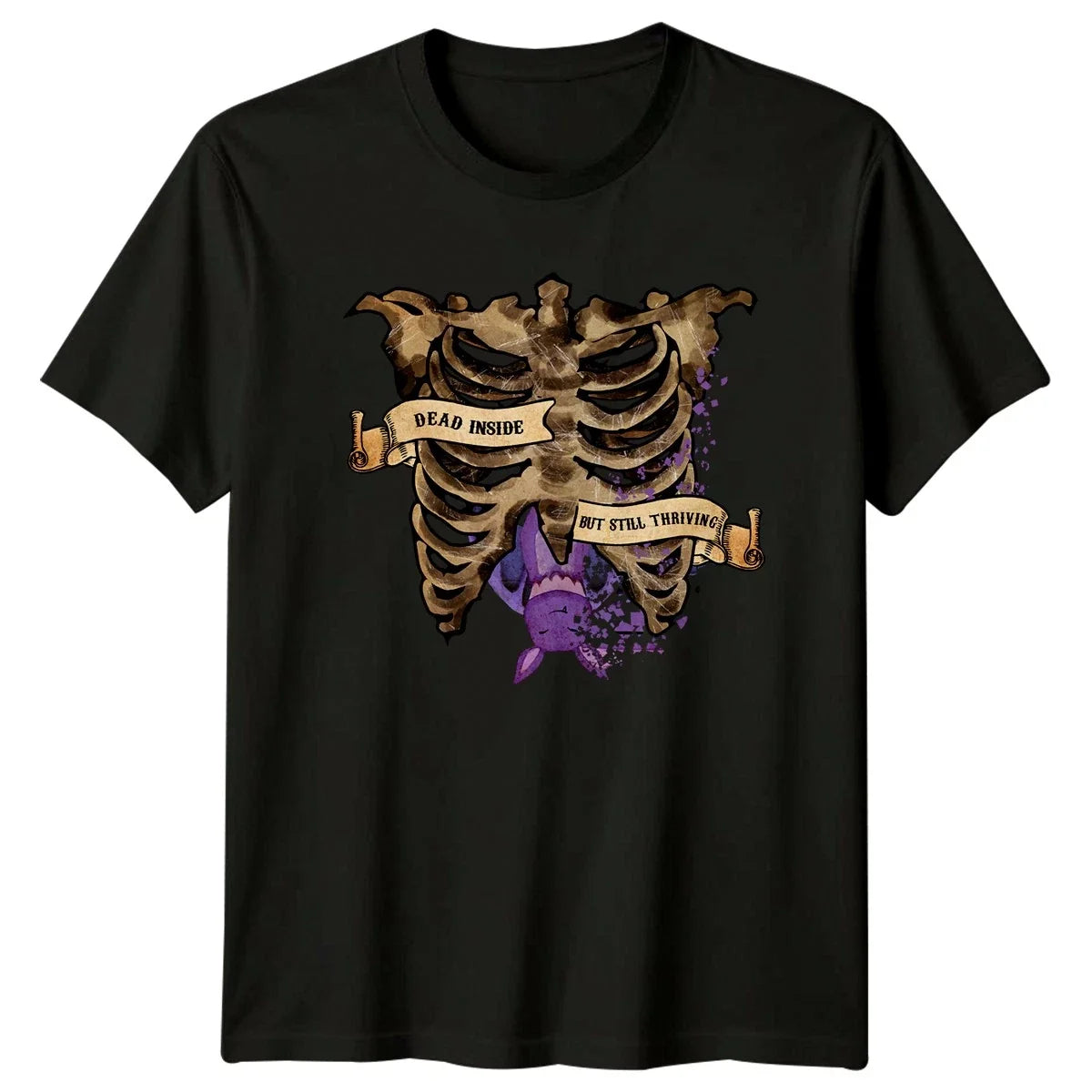 Dead Inside But Still Thriving Sarcastic Goth - Adult & Kids T-Shirts, Sweatshirts & Hoodies apparel design preview 1
