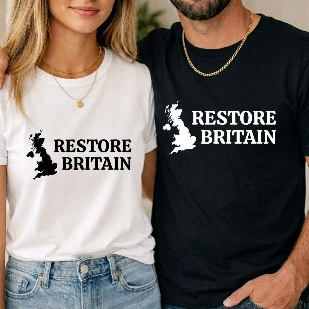 Restore Britain Rupert Lowe Politics Patriot British - Adult & Kids T-Shirts, Sweatshirts & Hoodies apparel design preview 1