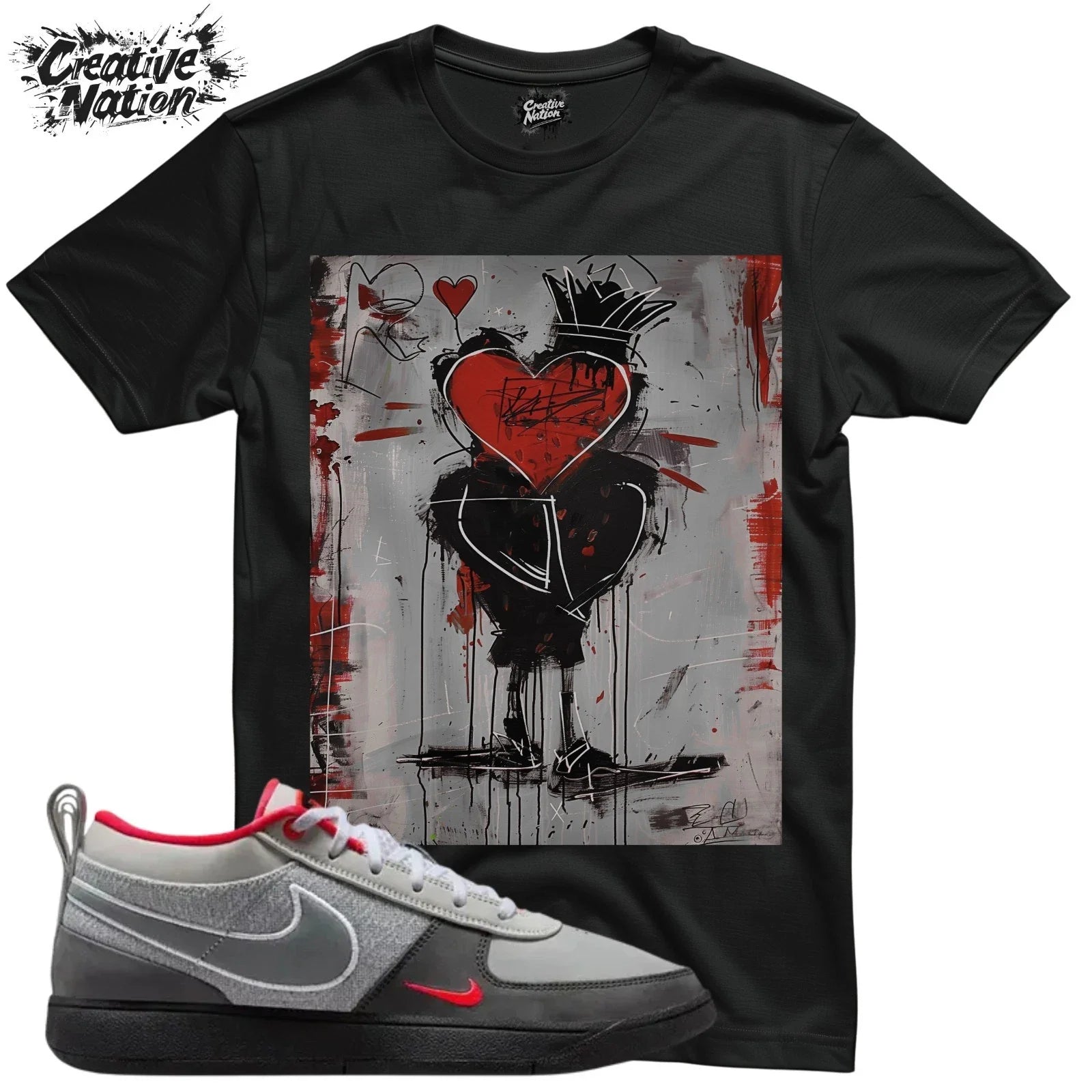 To Match 1 Sneaker Heart - Adult & Kids T-Shirts, Sweatshirts & Hoodies apparel design preview 1