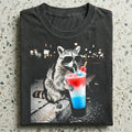 4th of July Raccoon Drinking Meme Red White Blue - Adult & Kids T-Shirts, Sweatshirts & Hoodies apparel design preview 1
