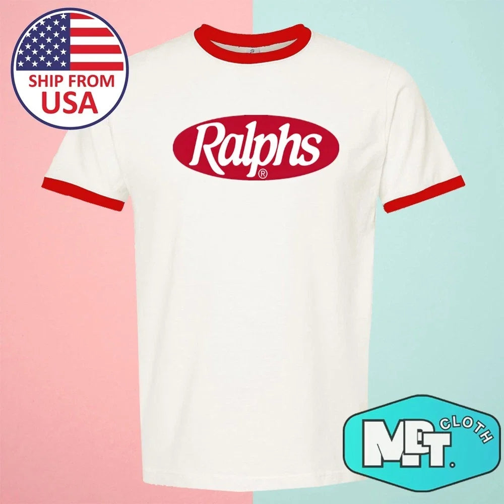 Ralphs Supermarket California Grocery Men's Ringer - Adult & Kids T-Shirts, Sweatshirts & Hoodies apparel design preview 1