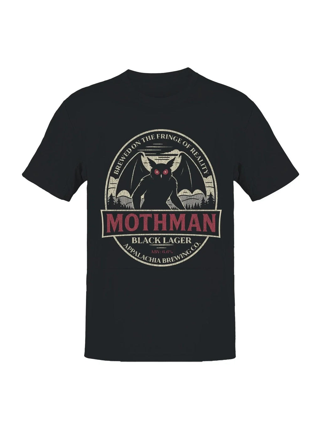 Mothman Black Lager 6.6% Brew Men's - Adult & Kids T-Shirts, Sweatshirts & Hoodies apparel design preview 1