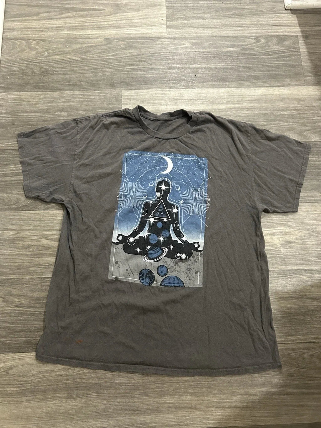 Y2K Cosmic Meditation Graphic - Adult & Kids T-Shirts, Sweatshirts & Hoodies apparel design preview 1