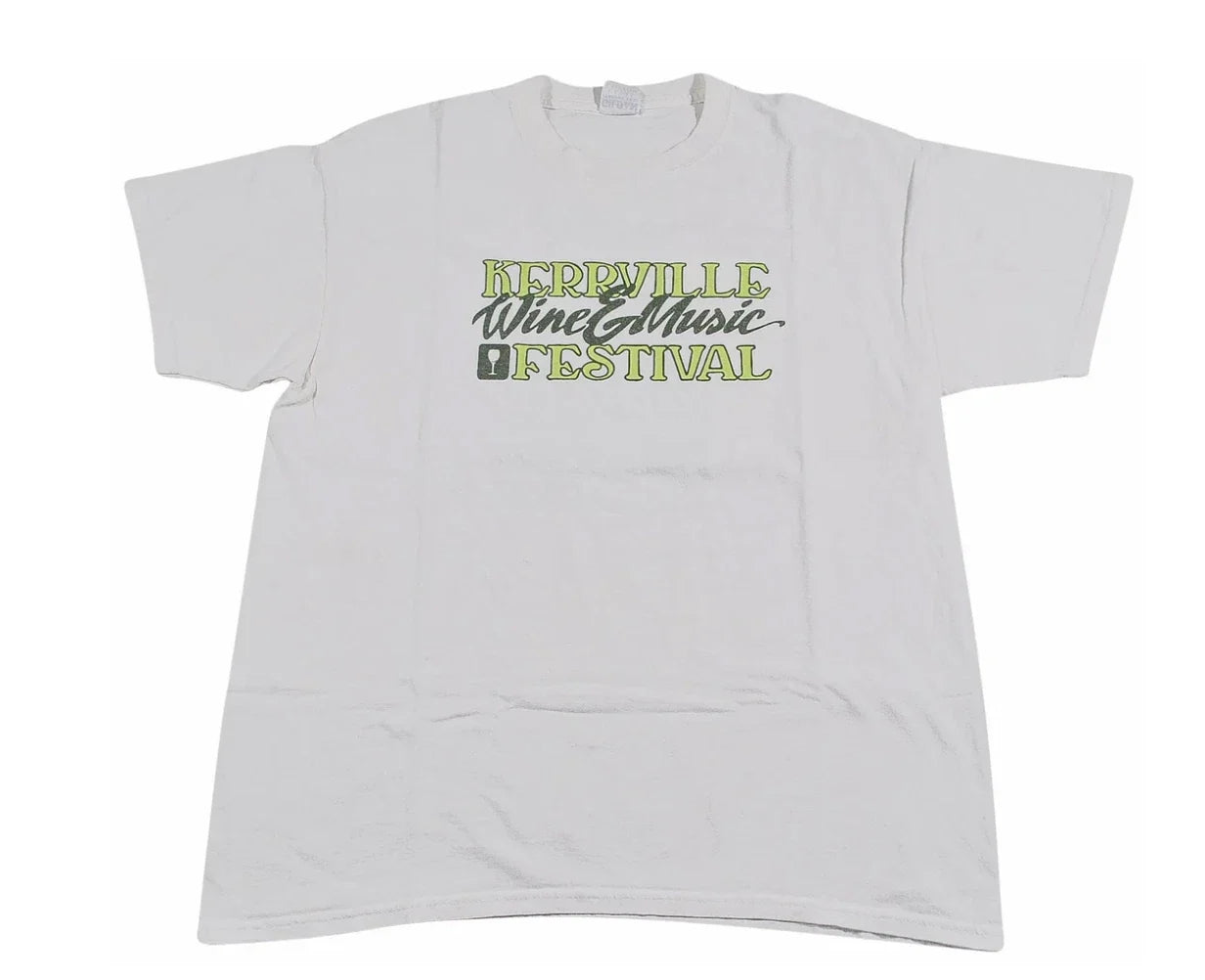 Vintage Kerrville Wine Music Festival Band Tour White - Adult & Kids T-Shirts, Sweatshirts & Hoodies apparel design preview 1