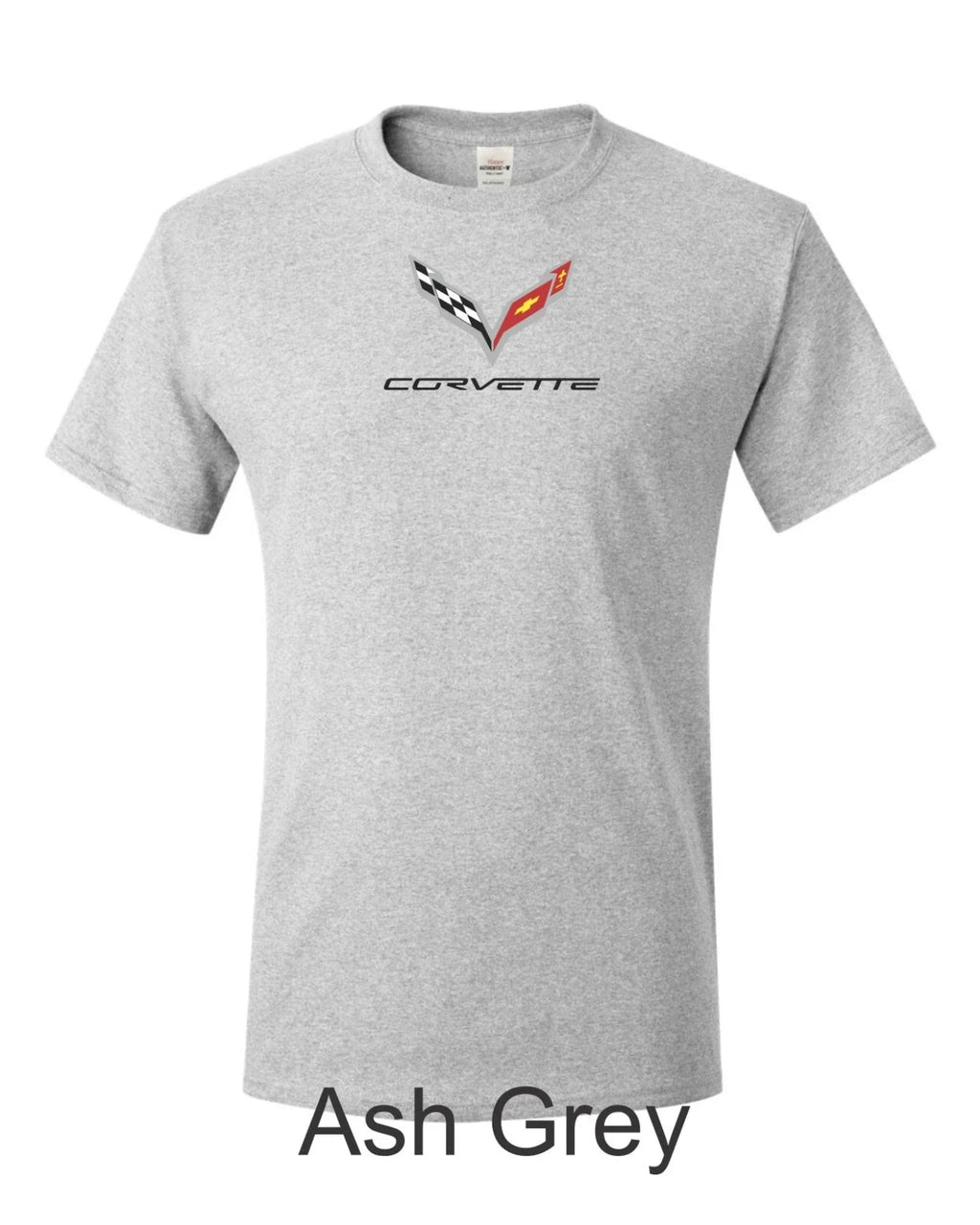 Corvette C7 Color Emblem Printed on Men's - Adult & Kids T-Shirts, Sweatshirts & Hoodies apparel design preview 1