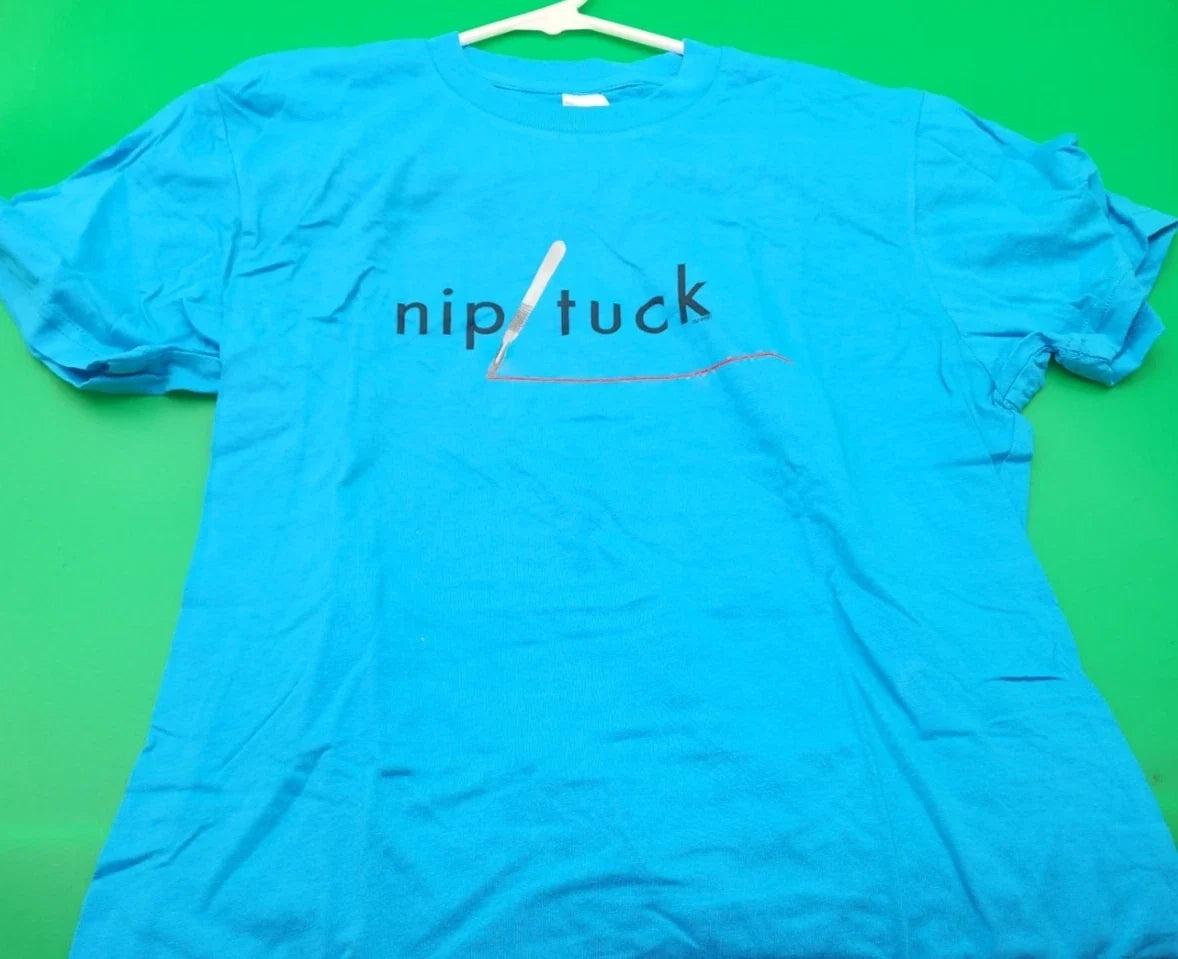 Nip/Tuck 2000s Tv Show Promotional Aqua Blue Size XL - Adult & Kids T-Shirts, Sweatshirts & Hoodies apparel design preview 1