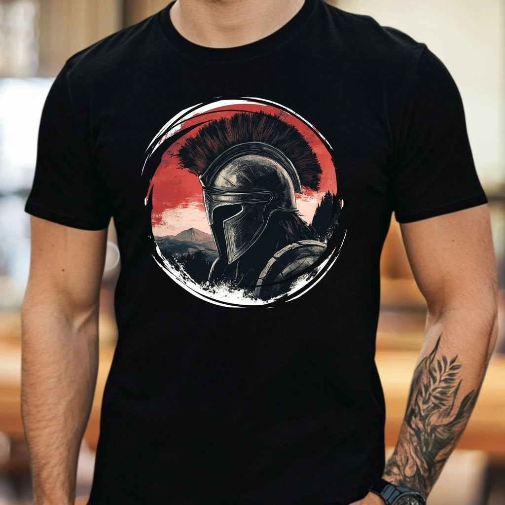 Mens Spartan Warrior Helmet Motif Cotton Size XS to - Adult & Kids T-Shirts, Sweatshirts & Hoodies apparel design preview 1