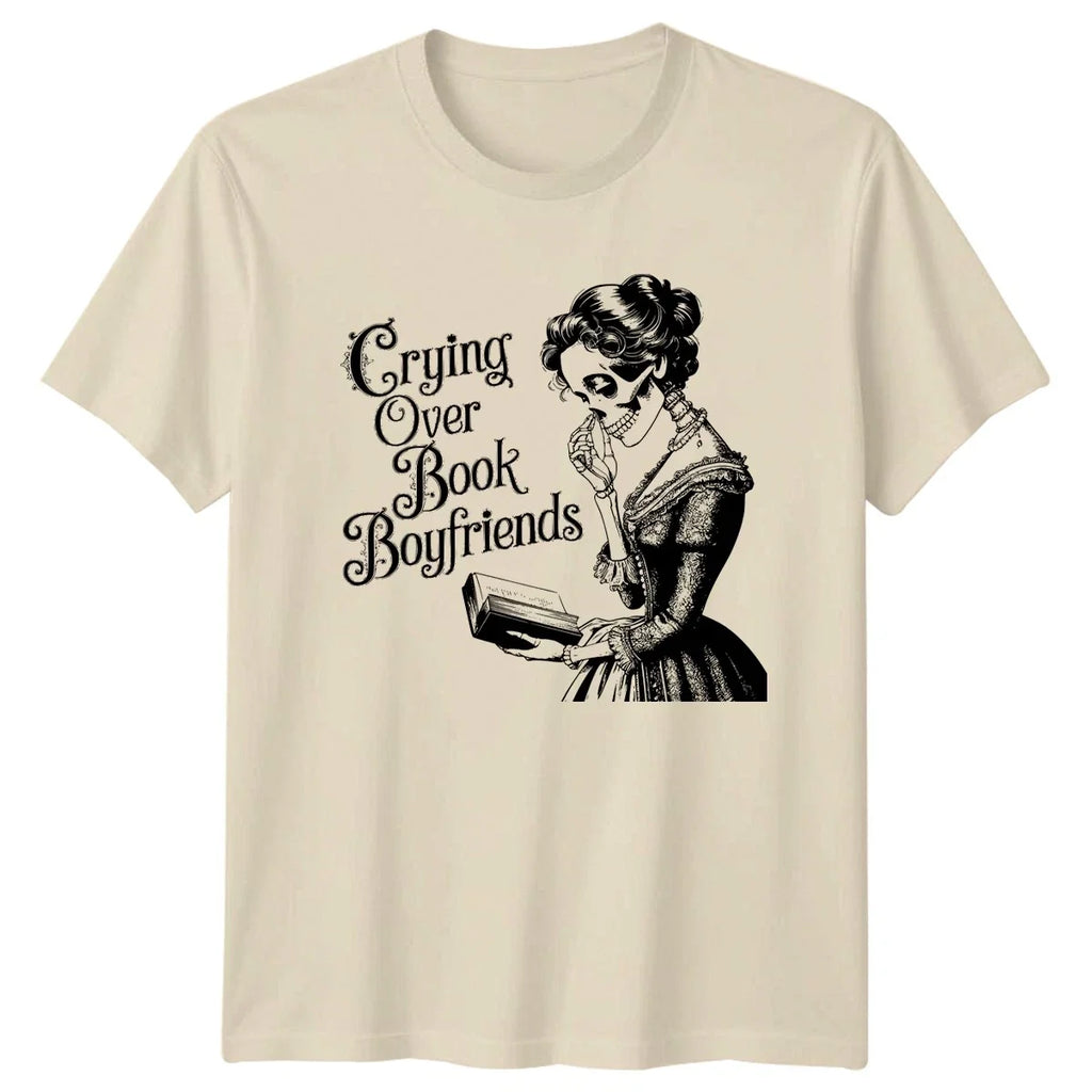 Crying Over Book Boyfriends Womens Gothic Reading - Adult & Kids T-Shirts, Sweatshirts & Hoodies apparel design preview 1
