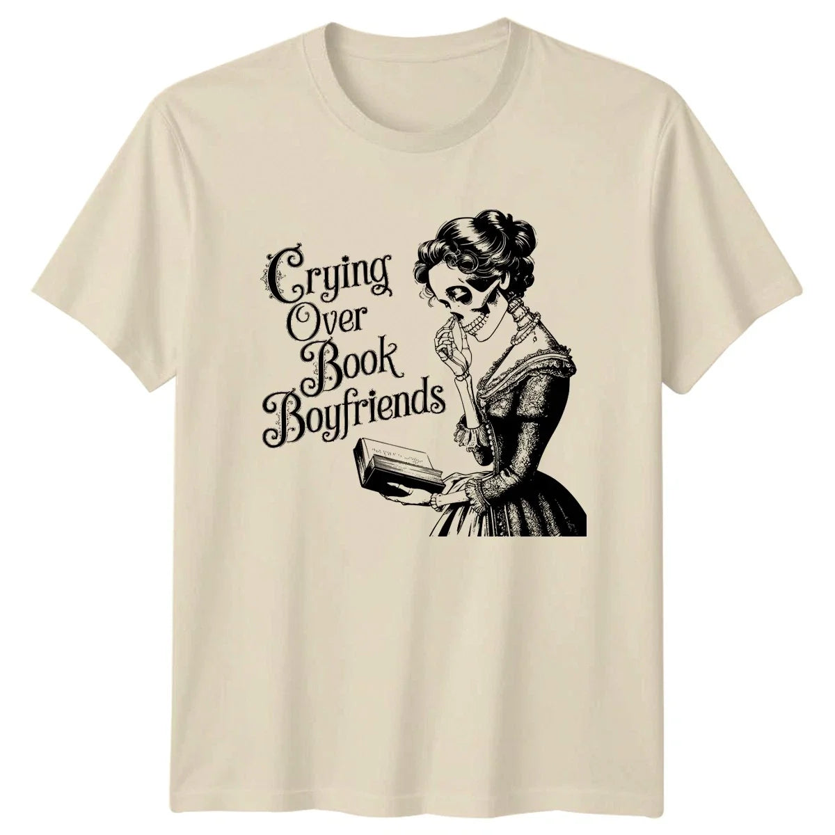 Crying Over Book Boyfriends Womens Gothic Reading - Adult & Kids T-Shirts, Sweatshirts & Hoodies apparel design preview 1