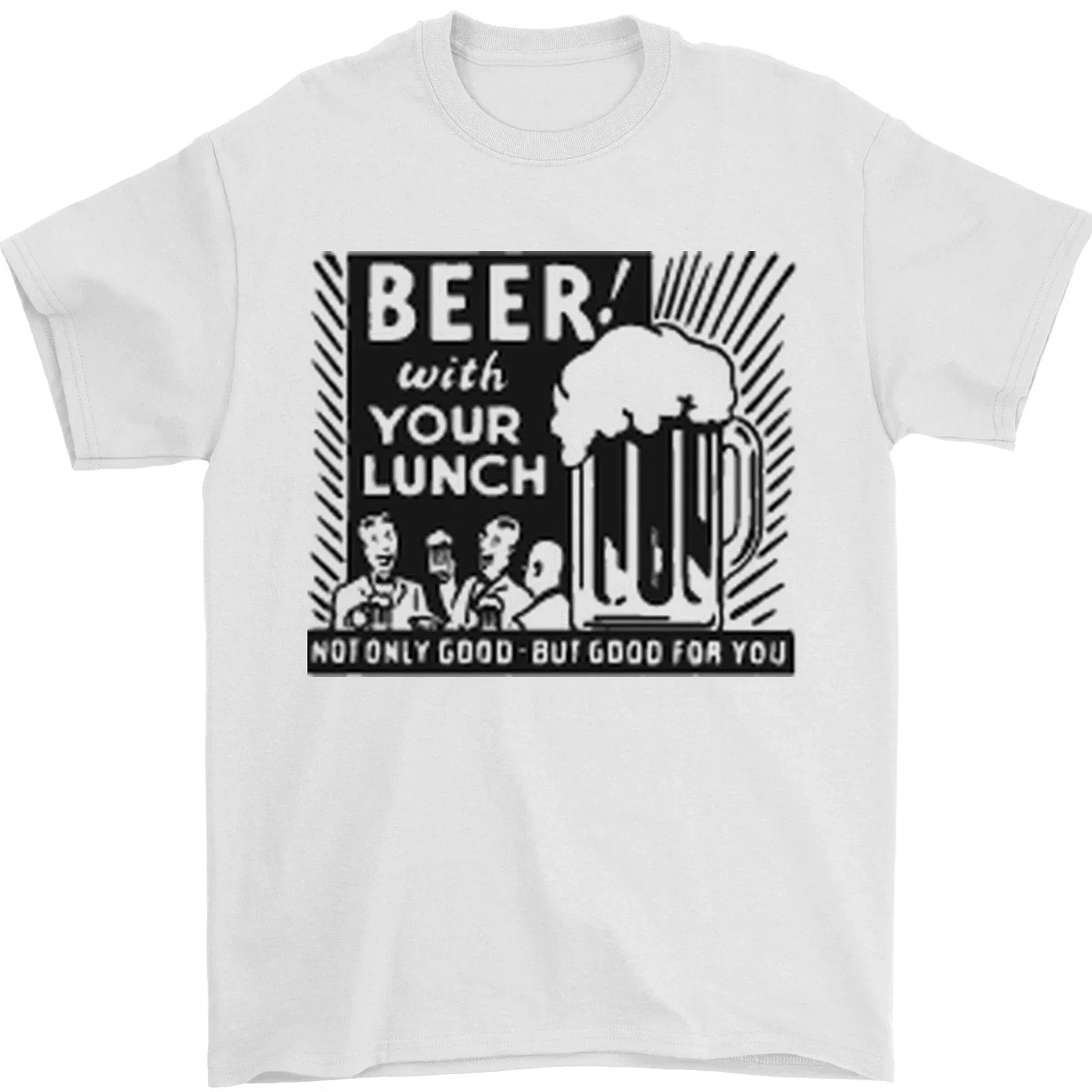 Beer with Your Lunch Funny Alcohol Mens 100% Cotton - Adult & Kids T-Shirts, Sweatshirts & Hoodies apparel design preview 1