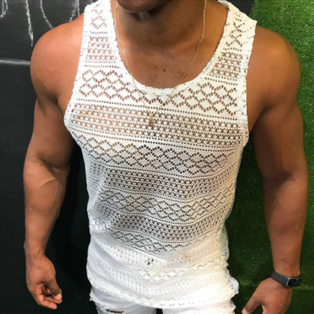Men Lace Stylish Breathable Vest For Summer Casual - Adult & Kids T-Shirts, Sweatshirts & Hoodies apparel design preview 1