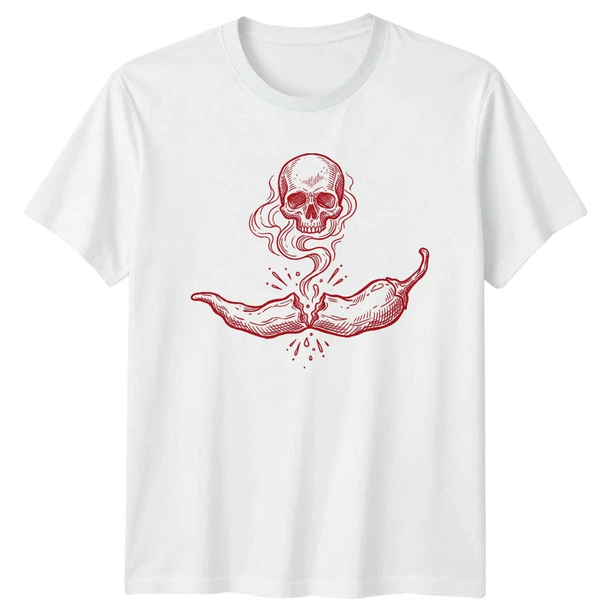 Skull Chili Pepper Hot Peppers Cooking Gift For Him - Adult & Kids T-Shirts, Sweatshirts & Hoodies apparel design preview 1