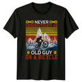 Never Underestimate An Old Guy Mens Mountain Biking - Adult & Kids T-Shirts, Sweatshirts & Hoodies apparel design preview 1