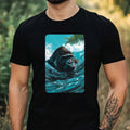 Mens Gorilla Swimming in Ocean Motif Cotton Size XS - Adult & Kids T-Shirts, Sweatshirts & Hoodies apparel design preview 1