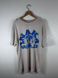 Inaka World Graphic Beige Blue Globe Logo Oversized - Adult & Kids T-Shirts, Sweatshirts & Hoodies apparel design preview 1