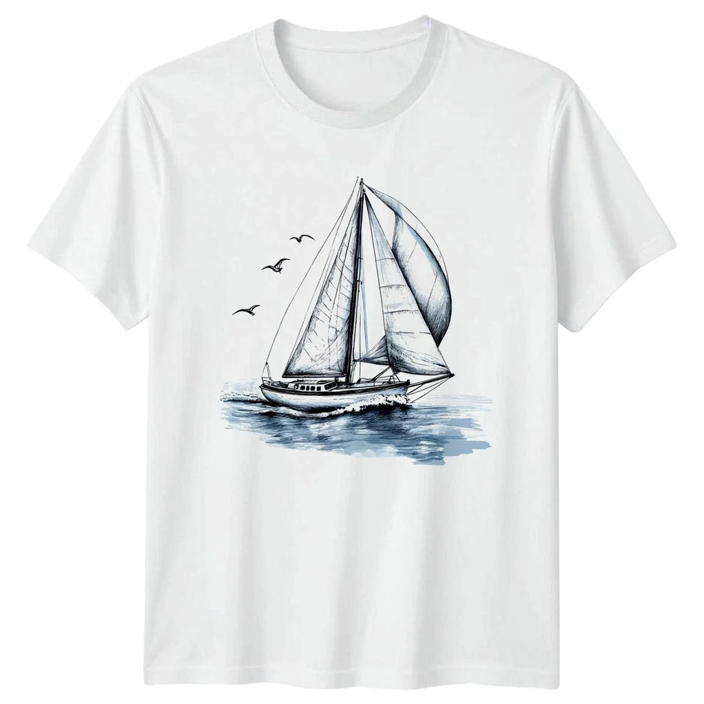 Sailing Boat Ocean Nautical Nature Gift For Him And - Adult & Kids T-Shirts, Sweatshirts & Hoodies apparel design preview 1