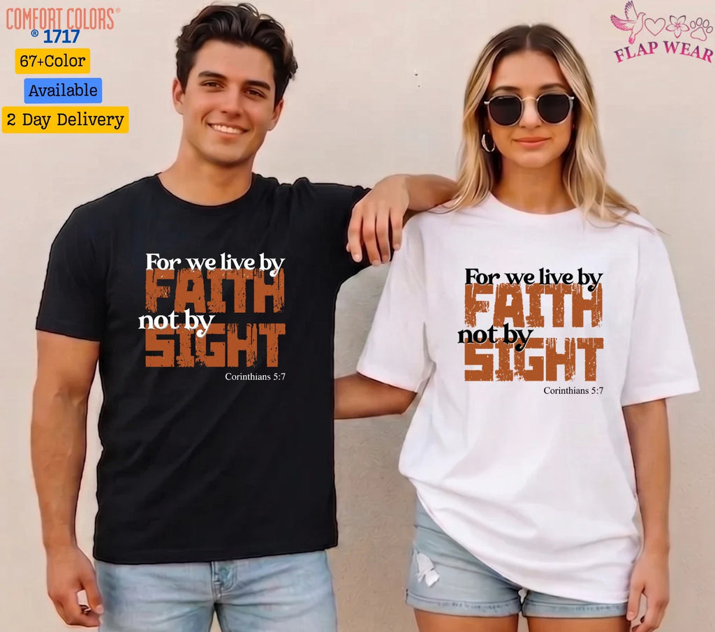 Unisex For We Live By Faith Men ,Women Gift - Adult & Kids T-Shirts, Sweatshirts & Hoodies apparel design preview 1
