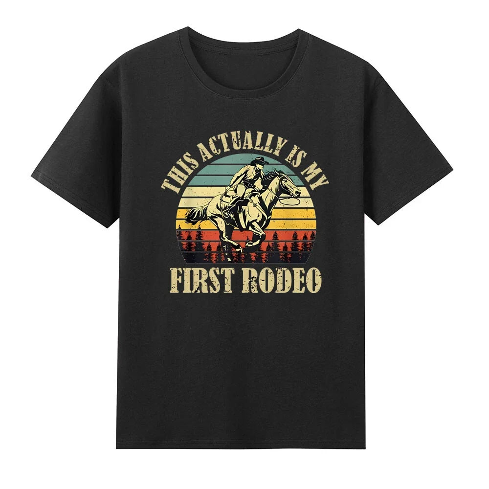 This Actually Is My First Rodeo Western Life Cowboy - Adult & Kids T-Shirts, Sweatshirts & Hoodies apparel design preview 1