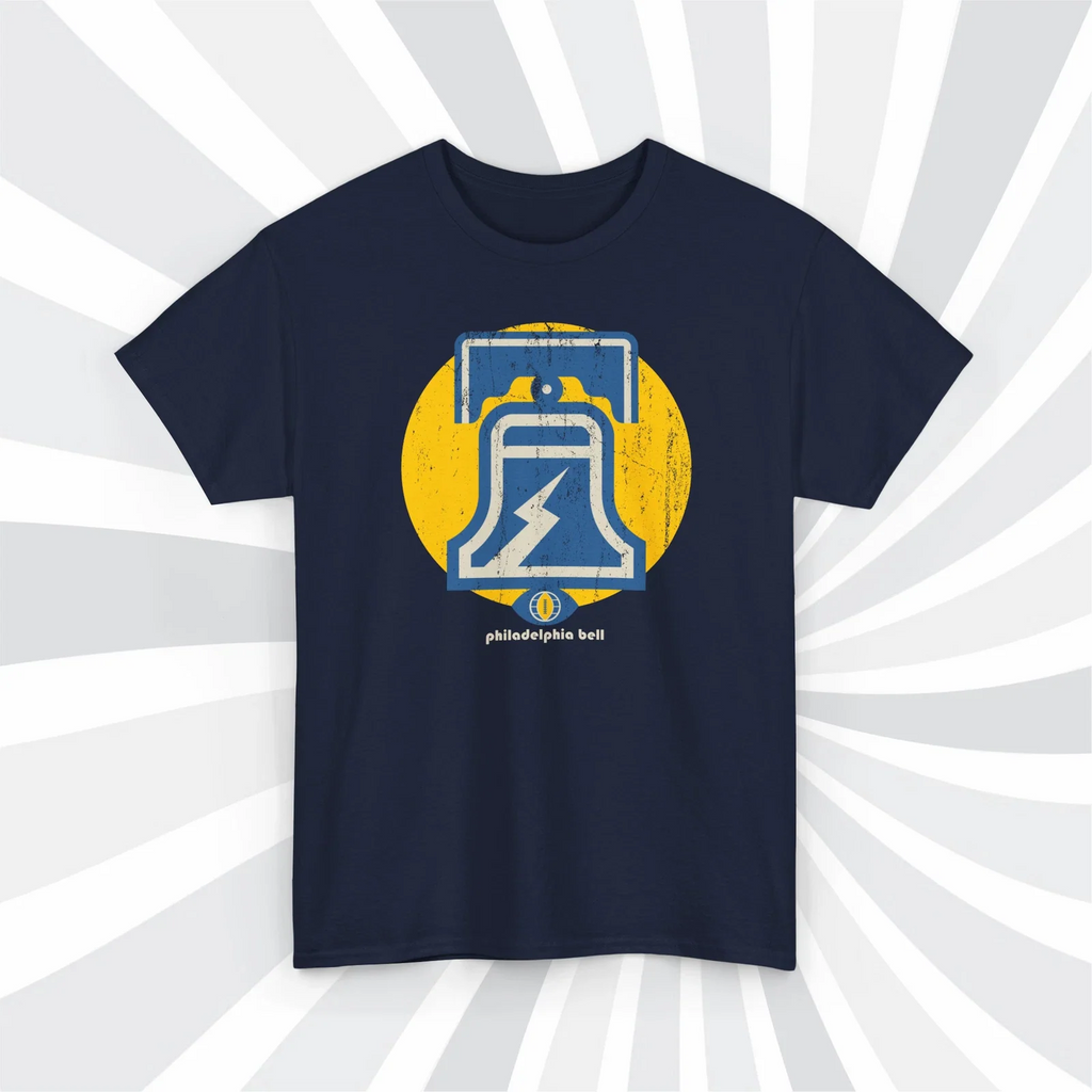 Philadelphia Bell 1974 WFL Football Grunge Logo - Adult & Kids T-Shirts, Sweatshirts & Hoodies apparel design preview 1