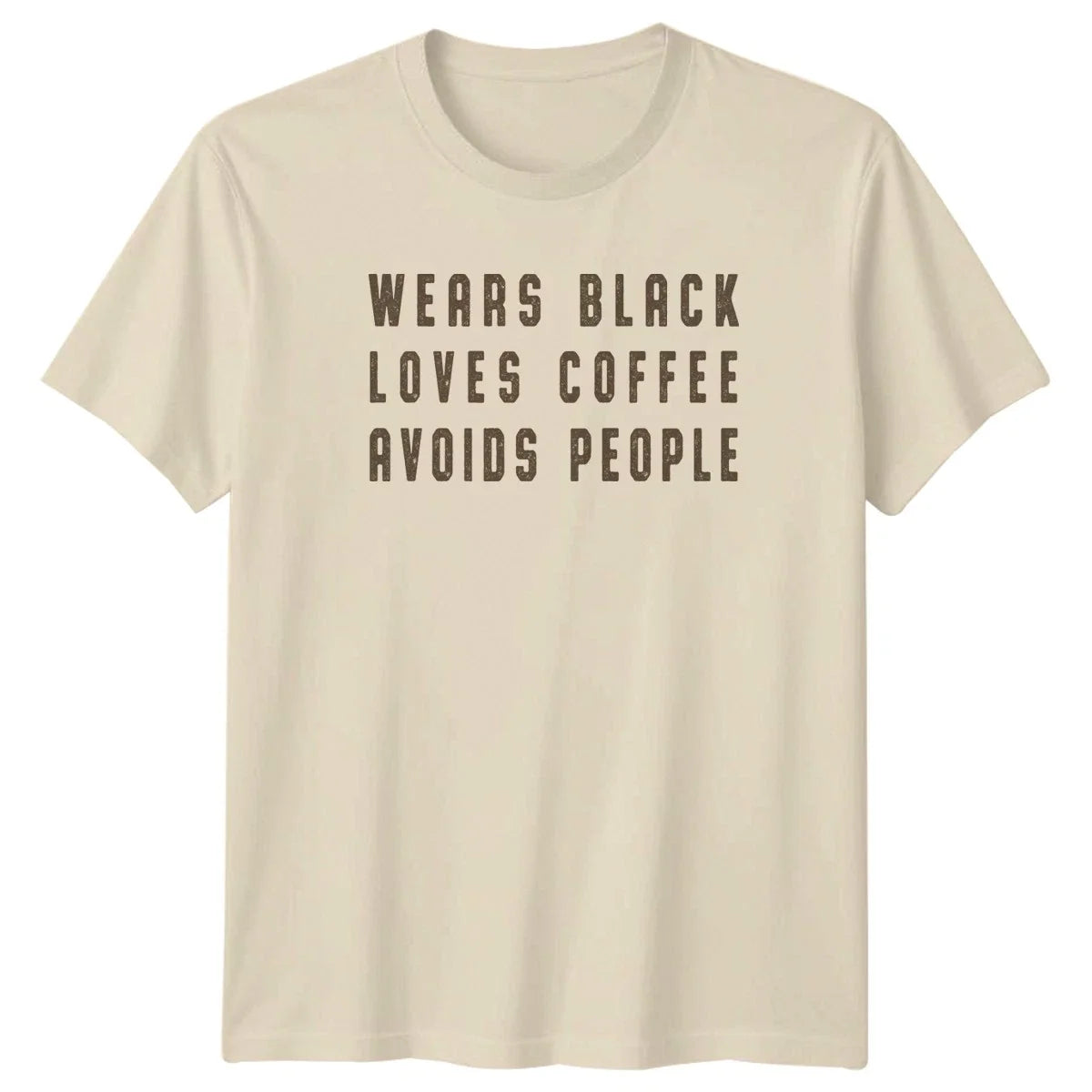 Wears Black Loves Coffee Avoids Introvert Humor - Adult & Kids T-Shirts, Sweatshirts & Hoodies apparel design preview 1