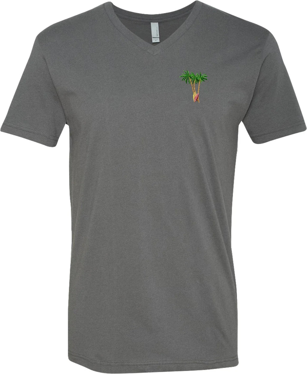 Buy Cool Palm Tree Patch Pocket Print V-Neck - Adult & Kids T-Shirts, Sweatshirts & Hoodies apparel design preview 1