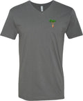 Buy Cool Palm Tree Patch Pocket Print V-Neck - Adult & Kids T-Shirts, Sweatshirts & Hoodies apparel design preview 1